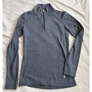 Smartwool, Merino 250 1/4 Zip Gray Heather Women's Medium